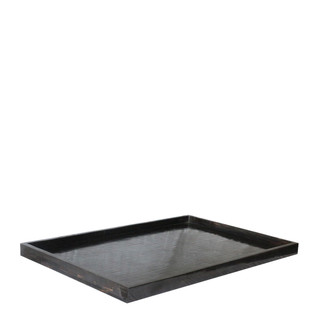 Squared Lacquered Ebony tray