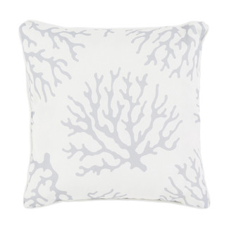 Gray Coral Accent Pillow