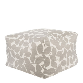 WOVEN ACRYLIC IVORY & GRAY FLOOR PILLOW