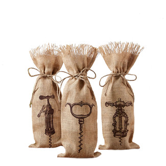 Corkscrew Design Reusable Wine Bags - Set of 3