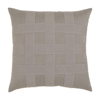 Basketweave Gray Accent Pillow