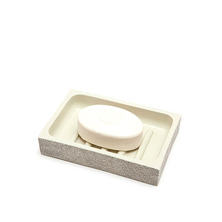 Ivory Faux Shagreen Soap Dish