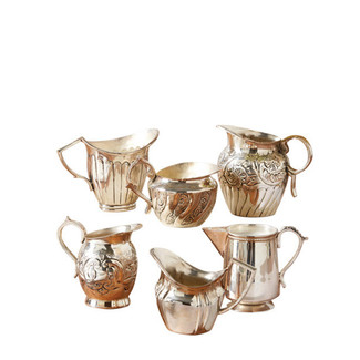 Silver Creamers - Set of 6