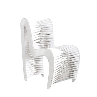 White Belt Strap Dining Chair