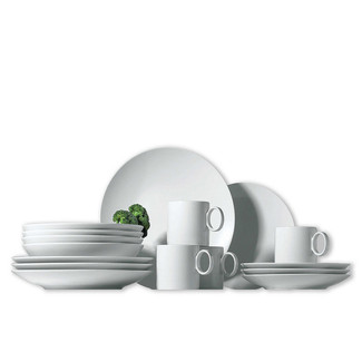 Loft White Porcelain Dinner Set- 16 Pieces