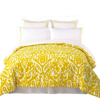 Chartreuse King Size Ikat Comforter