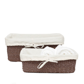 Taupe Nested Baskets, Set of 2