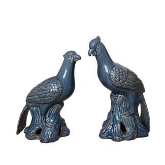 Ceramic Parrots Blue