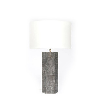 Shagreen Octagon Table Lamp - Cool Grey