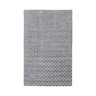 HAND LOOMED TAUPE VISCOSE RUG