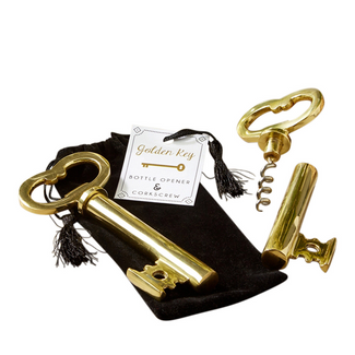 Golden Key Bottle Opener & Corkscrew
