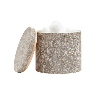 Faux Shagreen Canister- Sand