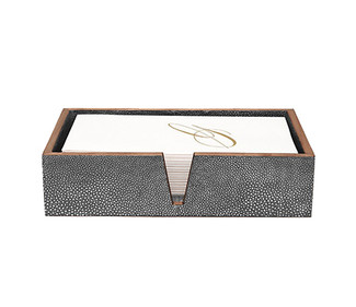 Manchester Faux Shagreen Hand Towel Tray Set