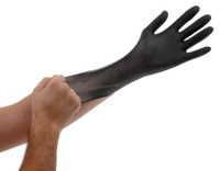 Atlantic Safety Products Black Lightning Gloves, Medium, pack of 100 ASPBLM
