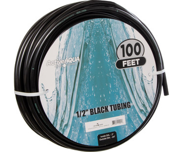 Active Aqua 1/2 ID Black Tubing 100 HGTB50