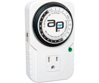 Autopilot AP Analog Grounded Timer, 1875W, 15A, 15Mins On/Off, 24Hr TM01015