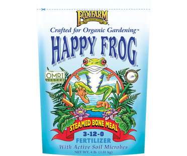 FoxFarm Happy Frog Steamed Bone Meal Dry Fertilizer 4 lb bag FX14680