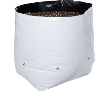 Hydrofarm Grow Bag, White/Black 10 gal, 20 packs of 10 200 HGBW10GAL