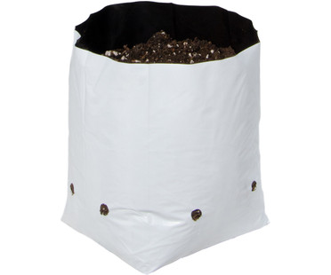 Hydrofarm Grow Bag, White/Black 1 gal, 20 packs of 25 500 HGBW1GAL