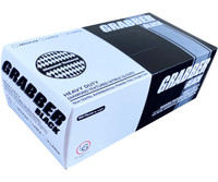 Grabber Grabber Black Nitrile Gloves, Size L, Box of 100 UGHGBNL
