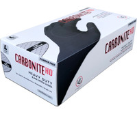 Grabber Carbonite HD Black Nitrile, Size L, Box of 100 UGHCHDBL