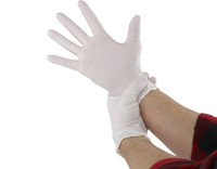 Mad Farmer White Nitrile Gloves, Size L, Box of 100 MFWNL