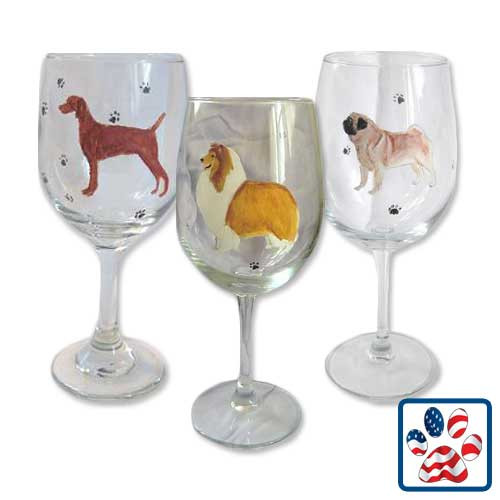 Dog Breed Wine Glasses