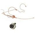 Earhook Tan Headset Microphone Omnidirectional AVL634 with mini 4 pin XLR