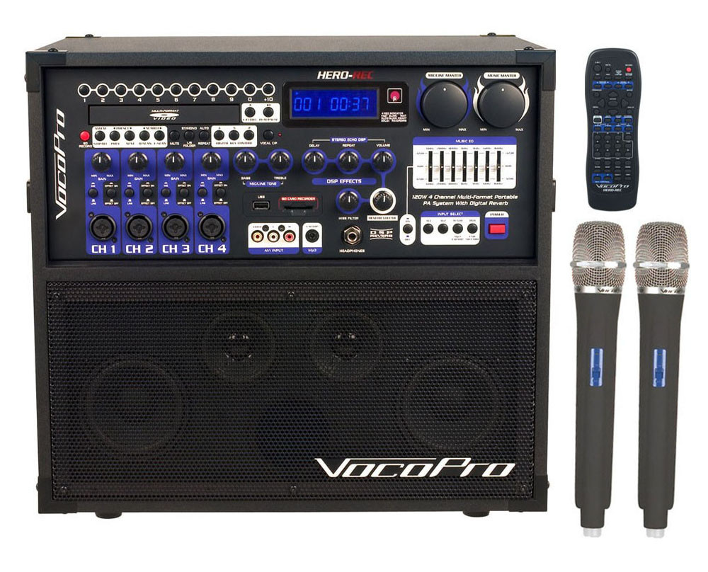 portable amplifier speaker with wireless microphone