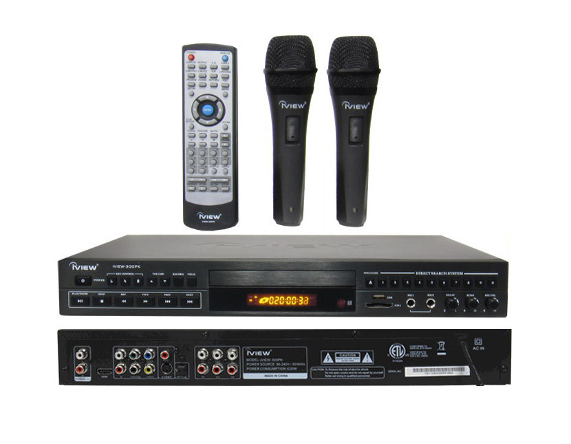 Iview 300pk Hdmi Professional Dvd Cd G Mp3 G Karaoke Player Rec 2 Microphones Lynns Corp