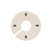Size Divider White w Black Number 8 40mm ID