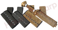 Wide and narrow scabbards shown in both brown and black
