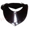 Small, black gorget, front view.