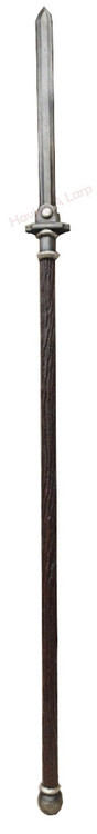 larp safe spear metal blade and simple decoration