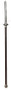 larp safe spear metal blade and simple decoration