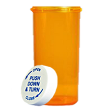 60 Dram Amber Prescription Pill Bottle PCR60NA