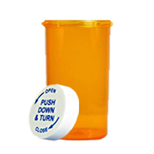 40 Dram Amber Prescription Pill Bottle PCR40NA