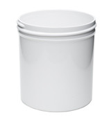 16 oz White Plastic Jar REGULAR WALL 16-89-WPP