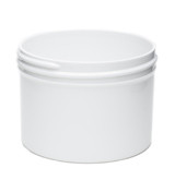 8 oz White Plastic Jar REGULAR WALL  8-89-WPP