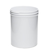 8 oz White Plastic Jar REGULAR WALL 8-70-WPP
