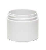 2 oz White Plastic Jar THICK WALL  2-53-TW-WPP