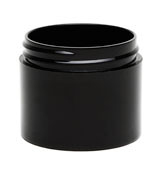 2 oz Black Plastic Jar THICK WALL 2-53-TW-BPP