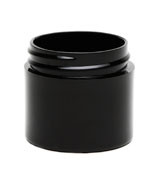 1 oz Black Plastic Jar THICK WALL 1-43-TW-BPP