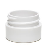 1/8 oz White Plastic Jar THICK WALL 1/8-33-TW-WPP