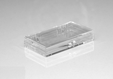 2 x 1-1/8 x 1/4 Small Plastic Box with Hinged Lid #20 | Thornton Plastics