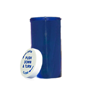 8 Dram Blue Pill Bottle And Pharmacy Vial Pcr8nb Thornton Plastics