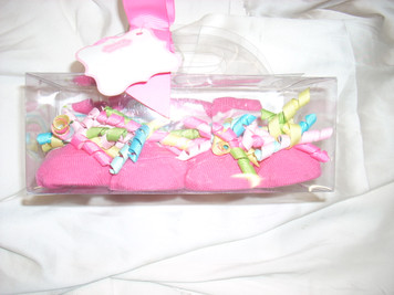 Curly Ribbon Sock set/2 0-12 mo7.50
