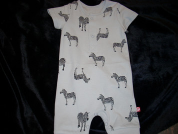 Light Grey Zebra Henley 3 mo