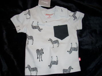 Light Grey Zebra Pocket R Shirt 6 mo