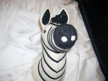 Felt Safari Wall Mount Zebra